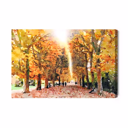 Canvastavla - Autumn Forest Painted with