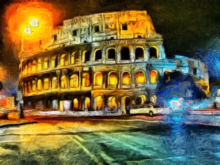Canvastavla - Colosseum As Painted