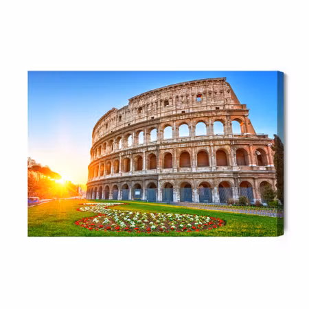 Canvastavla - The Colosseum At Sunrise D