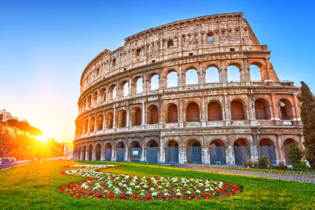 Canvastavla - The Colosseum At Sunrise D