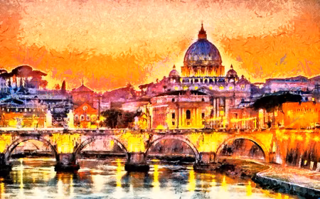 Canvastavla - St Peter in the Vatican As Painted