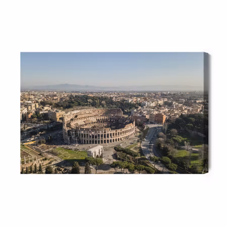 Canvastavla - Aerial View of the Colosseum
