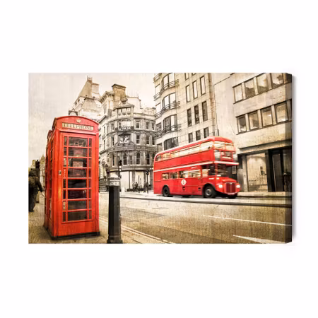 Canvastavla - Vintage London Street