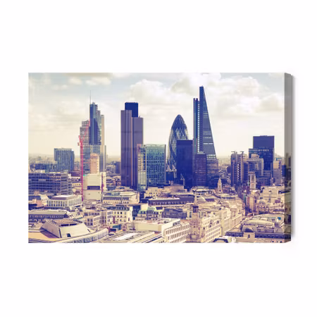 Canvastavla - View of a Modern London Neighborhood