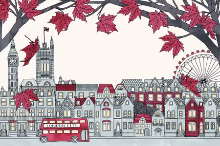 Canvastavla - London Buildings As Drawn