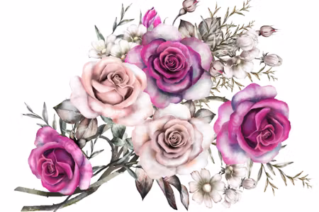 Canvastavla - Delicate Roses Like Painted with