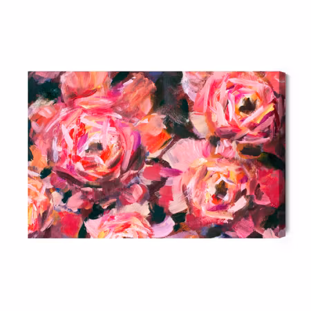 Canvastavla - Abstract Painting of Roses