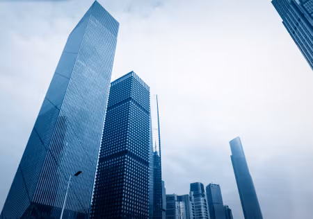 Canvastavla - Modern Skyscrapers Hong Kong