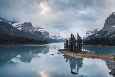 Canvastavla - Lake Maligne Canada