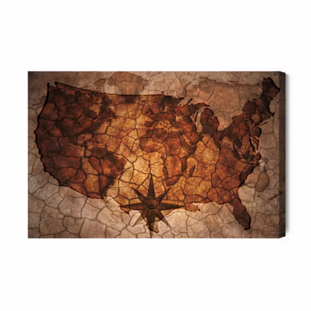 Canvastavla - Vintage Usa Map