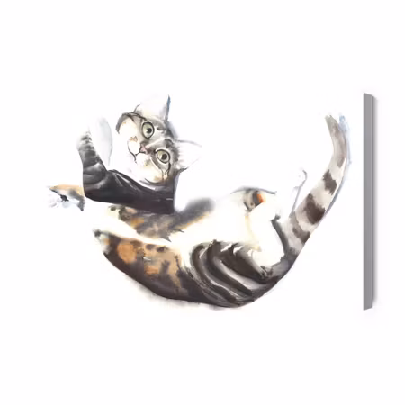 Canvastavla - Cat Painted with Watercolor