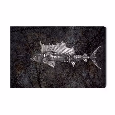 Canvastavla - Steampunk Style Sailfish
