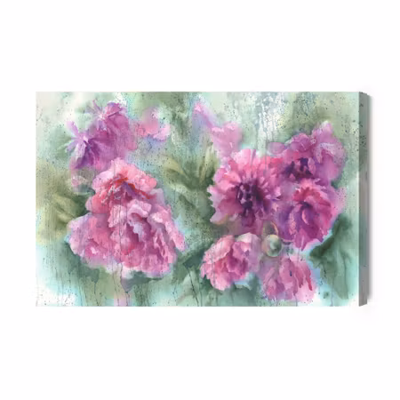 Canvastavla - Peonies in Watercolor