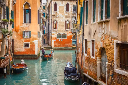 Canvastavla - Gondolas in Venice