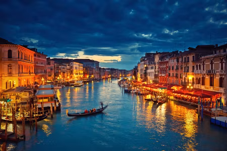 Canvastavla - Venice By Night