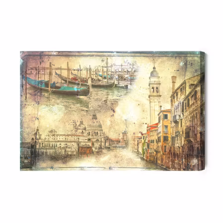Canvastavla - Venice in Vintage Style