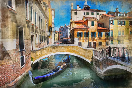 Canvastavla - Venice in the Sun