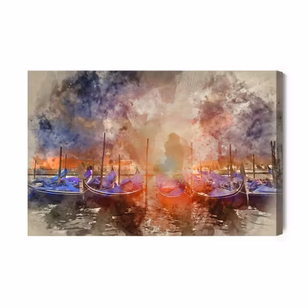 Canvastavla - Sunset in Venice