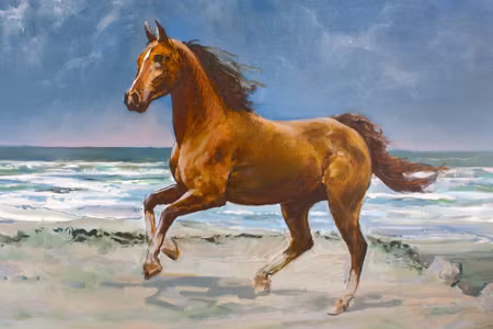 Canvastavla - Horse Sun and Sea