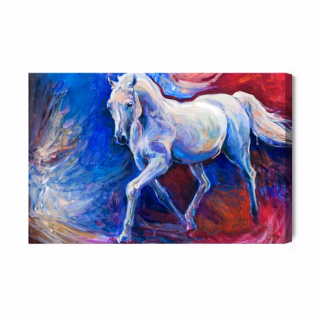 Canvastavla - Horse on an Abstract Background