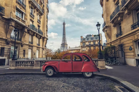 Canvastavla - Car and Architecture of Paris