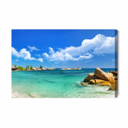 Canvastavla - Beach in Seychelles