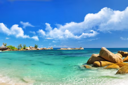 Canvastavla - Beach in Seychelles