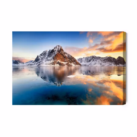 Canvastavla - Sunrise over the Norwegian Sea