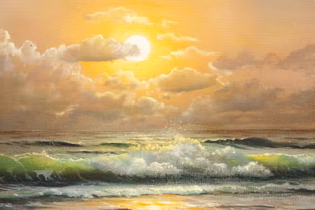 Canvastavla - The Sun and Clouds over the Sea