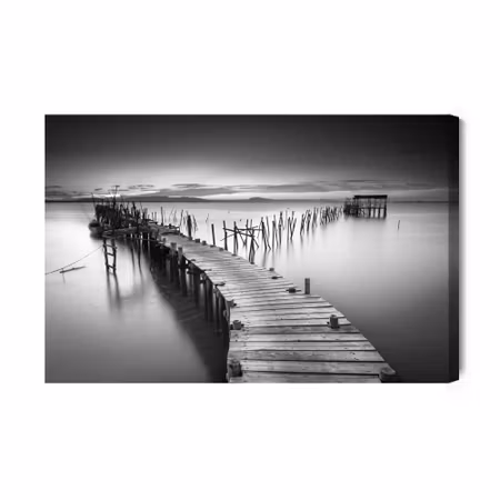 Canvastavla - Mooring Black White