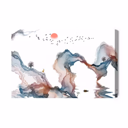 Canvastavla - Colourful Abstract Landscape