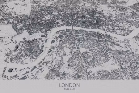 Canvastavla - London S Map