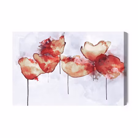 Canvastavla - Abstract Poppy Flowers
