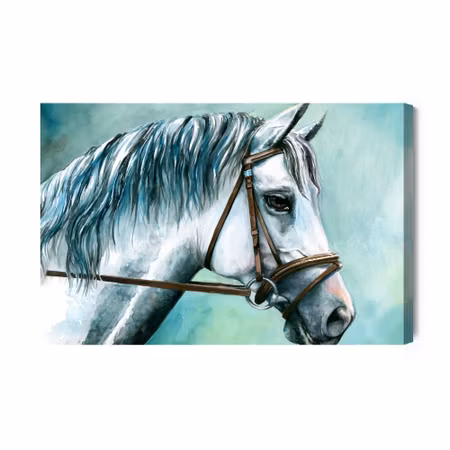 Canvastavla - White Horse As Painted