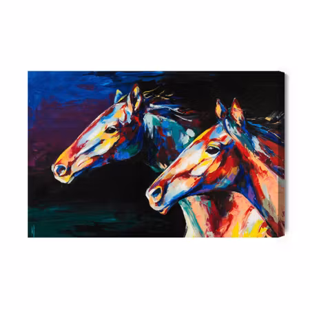 Canvastavla - Colorful Abstract Horses