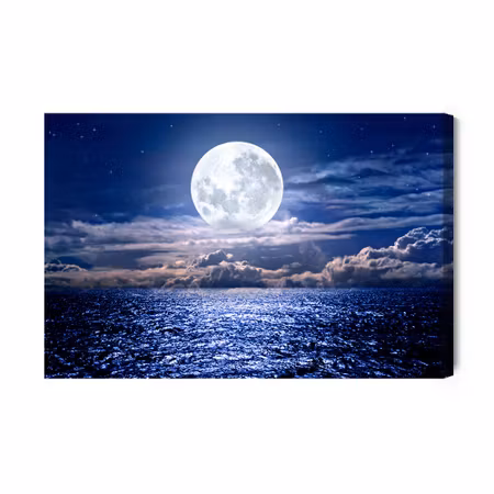 Canvastavla - Full Moon on the Baltic Sea