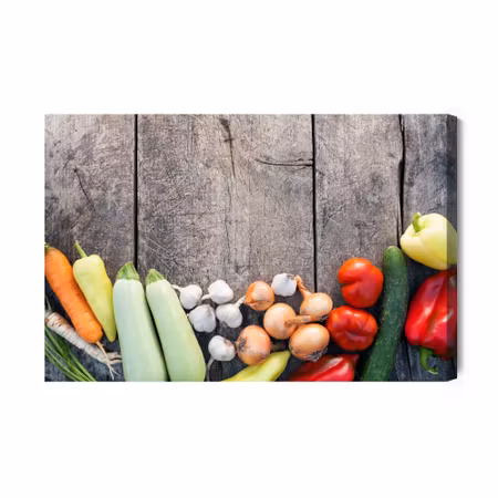 Canvastavla - Vegetables on Wood