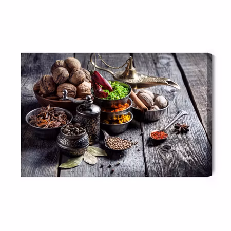 Canvastavla - Spices with Nuts