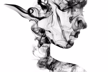 Canvastavla - Abstract Woman From Smoke