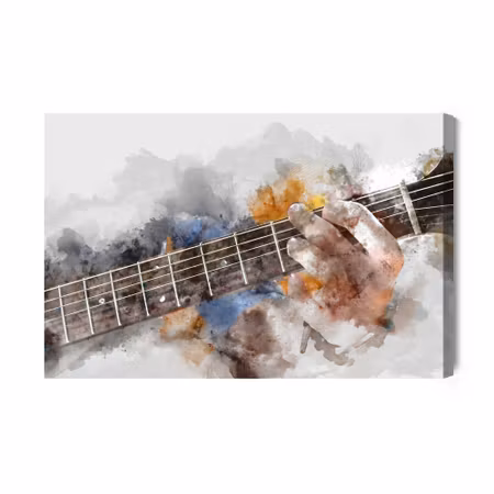 Canvastavla - Abstract Guitar in Hands