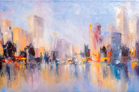 Canvastavla - Abstract City Panorama