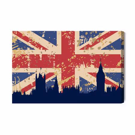 Canvastavla - Flag of the United Kingdom with