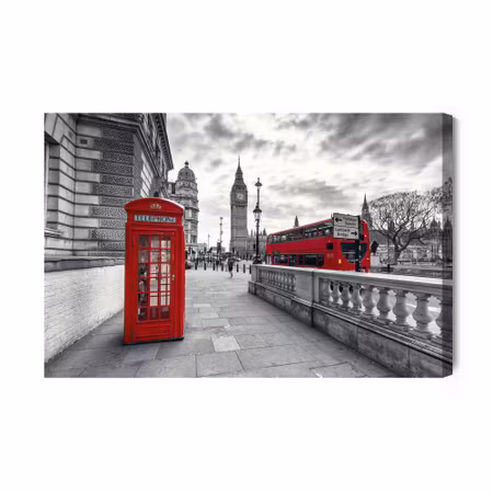 Canvastavla - Red Telephone Box in London
