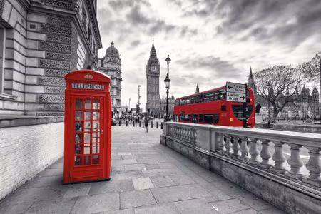 Canvastavla - Red Telephone Box in London
