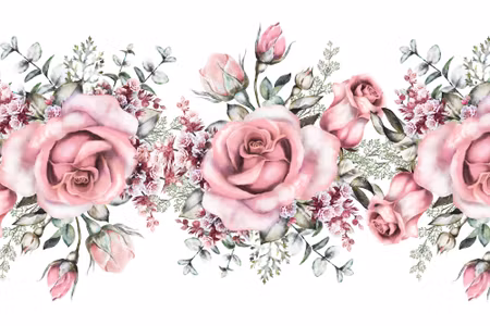 Canvastavla - Rose Petals Painted with