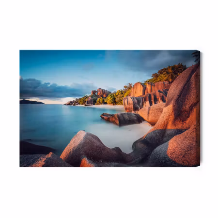 Canvastavla - Anse Source D Amp Argent Beach