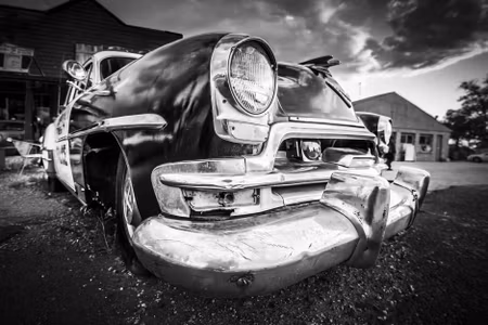 Canvastavla - Multipart Black and White American