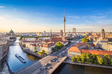Canvastavla - Multipart the River Spree and a