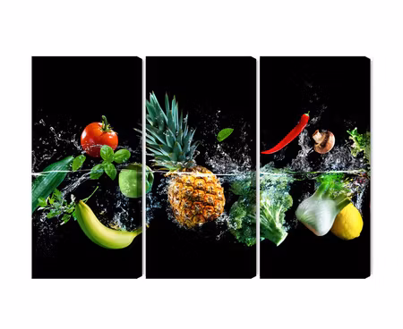 Canvastavla - Multipart Fresh Vegetables in the