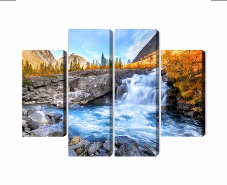 Canvastavla - Multipart Autumn Landscape with a